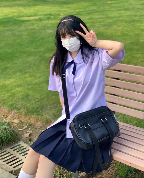 纯黑/绀色JK制服裙纯色百褶裙 学生校服短...