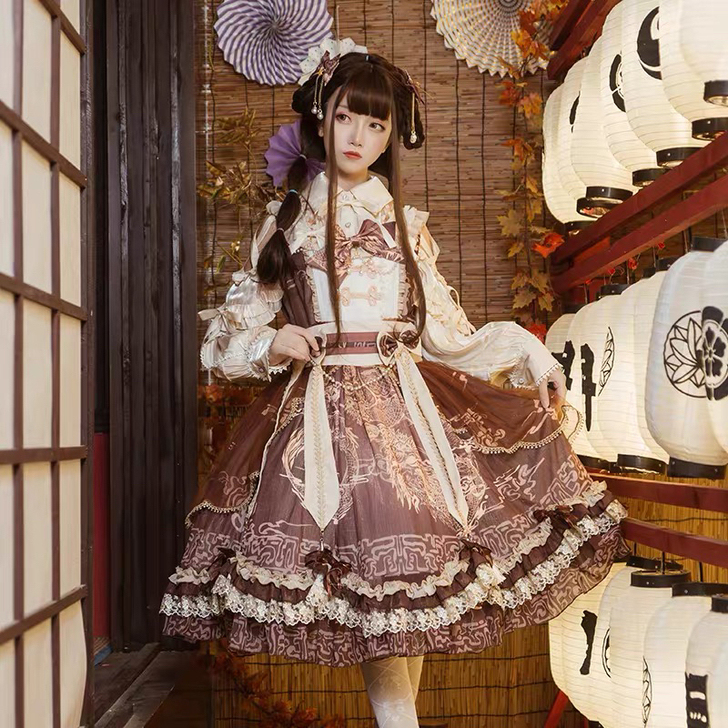 全新豹了个猫原创~lolita悦龙诗韵古风...