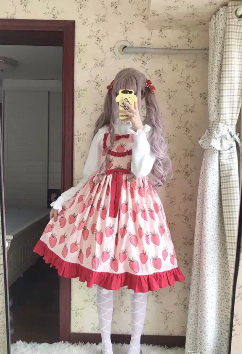 塔塔塔长耳公馆原创设计 塔塔家草莓塔jsk