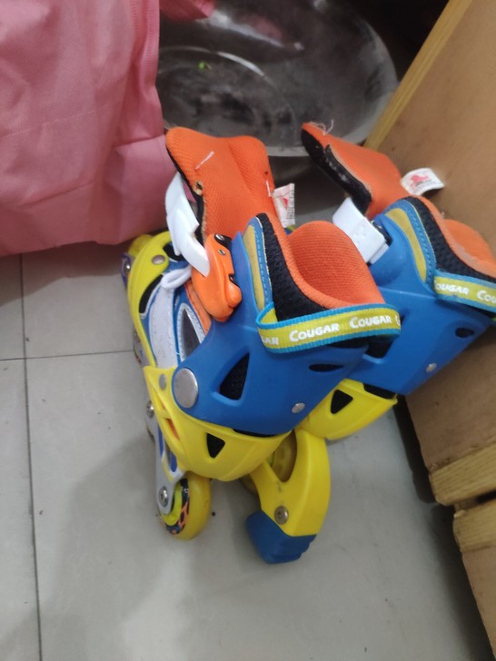 秒杀正品美洲狮溜冰鞋儿童全套装直排轮滑鞋旱...