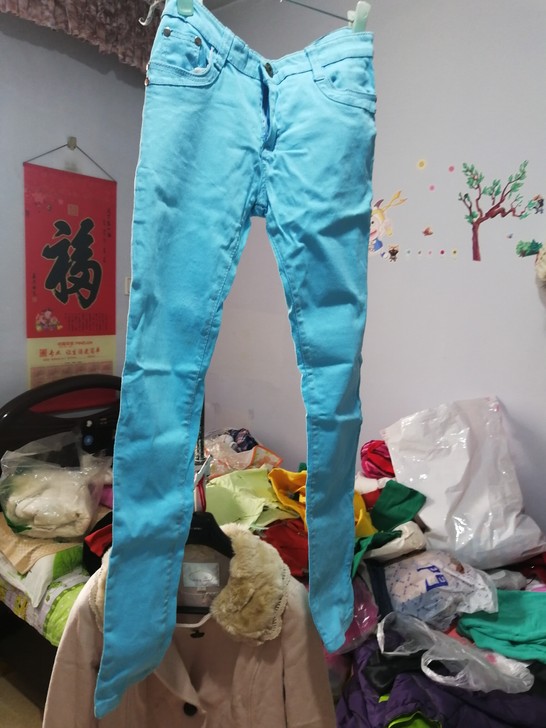 彩虹糖果铅笔裤六色可选不包邮九九新