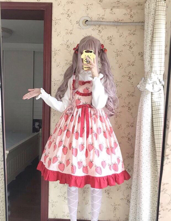 塔塔塔家草莓塔lolita 白菜lo裙