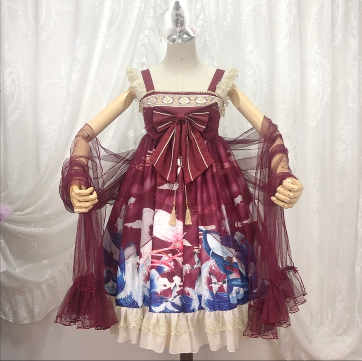 韩菇凉原创设计山海经Lolita洛丽塔中国...