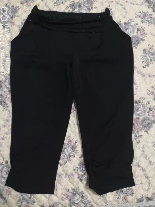 夏季新款真丝直筒裤女7分裤薄休闲裤百搭小脚...