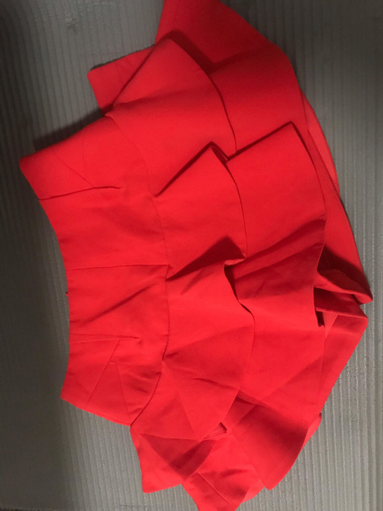 廓形超短裤 s码 99新 双层裤裙 大红色...