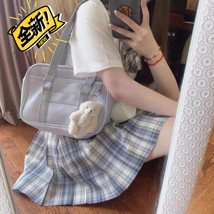 温柔の一刀JK制服百褶短裙正版格裙兔缝日系...