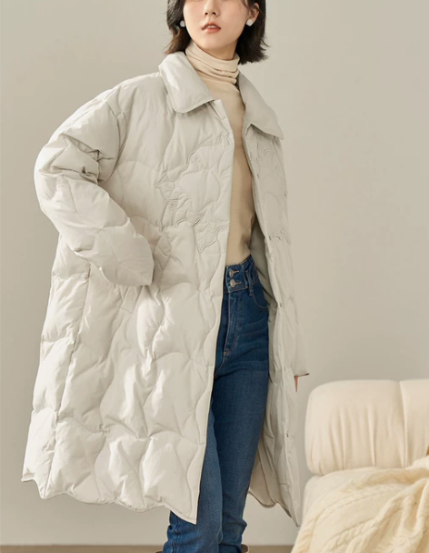中长款轻薄款羽绒服女2022年冬季新款鸭绒...