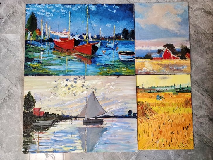 出油画作品 都是自己临摹大师的作品 前俩副...