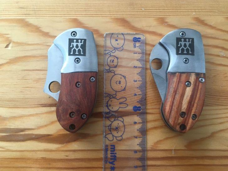 德国双立人折叠小刀，非常锋利，可以削皮，还...