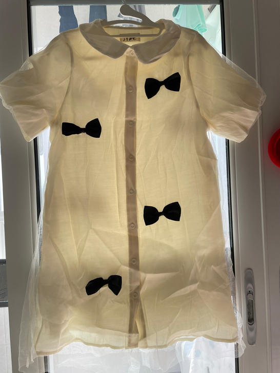 全新未穿洗过网纱连衣裙、外面是个网纱的面料...