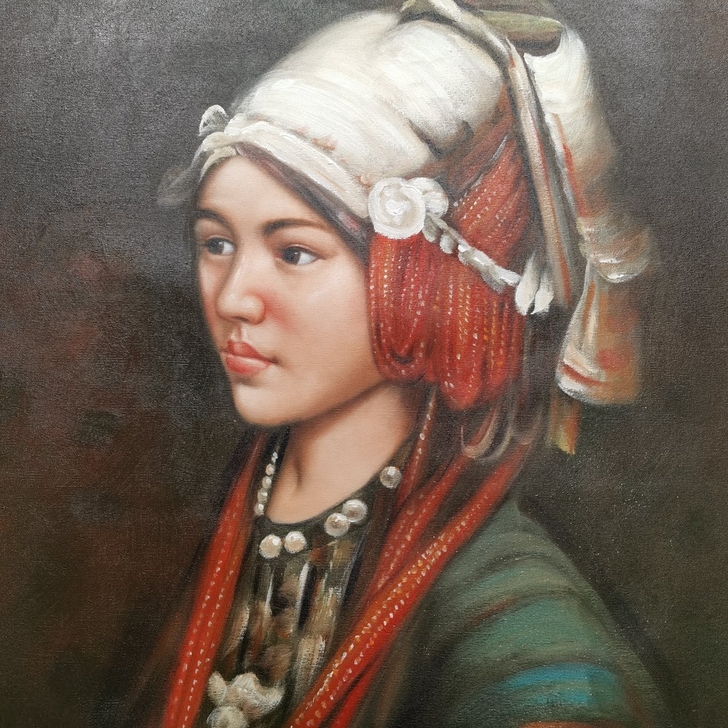 眺望远方油画张利之作品,70x100㎝