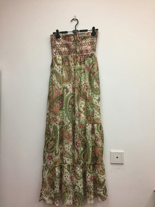 vintage 古着 连衣裙 长裙 腰果花