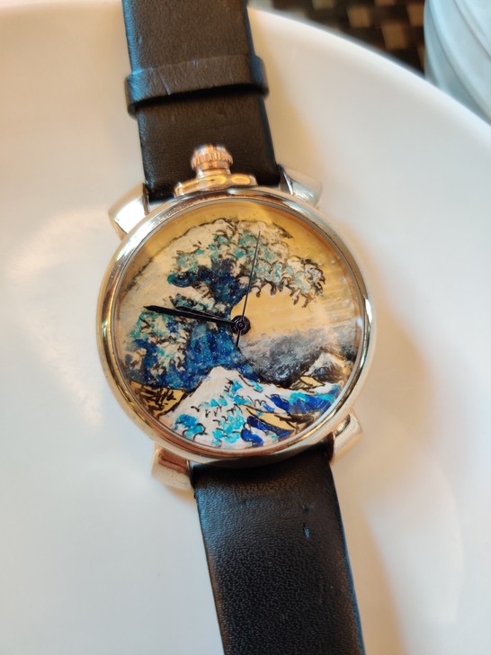 大师作品表盘绘画非珐琅彩油画丙烯画手表盘石...