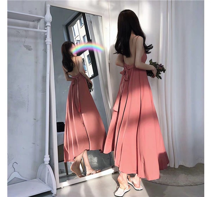 度假仙女裙，大露背小性感，全新