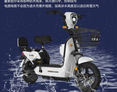 飞鸽新国标电动车成人电动自行车48V小型电...
