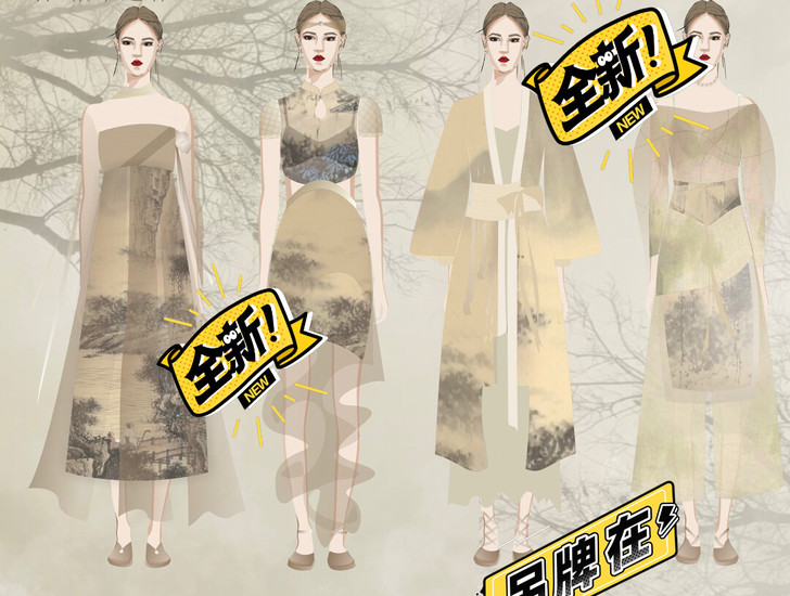 服装效果图代画，服装电脑图，服装款式图