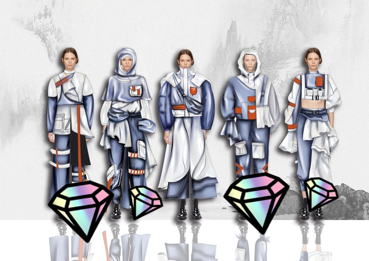 服装系列设计|服装效果图  方案   成衣