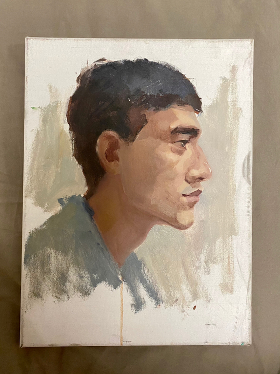 油画作品 《他》
