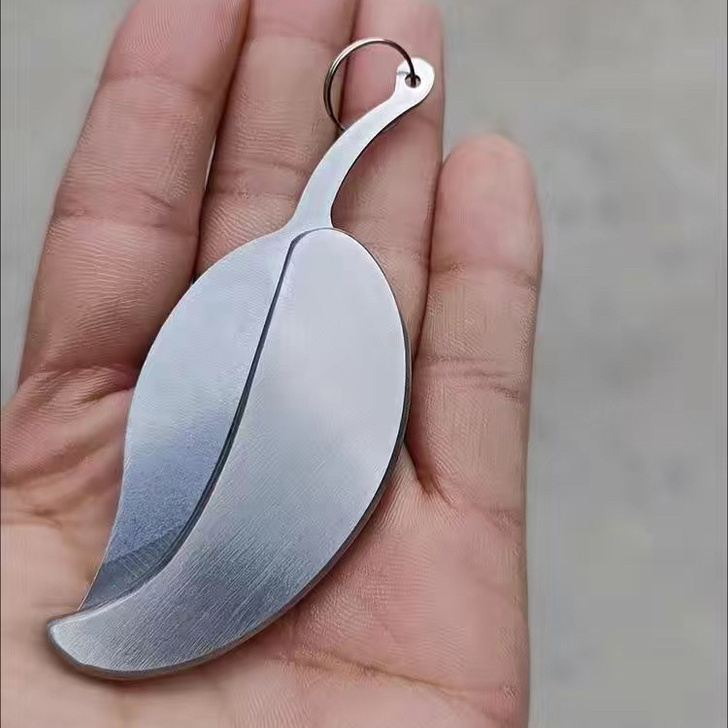 一片叶子！全新精工打造，可折叠创意迷你小刀...