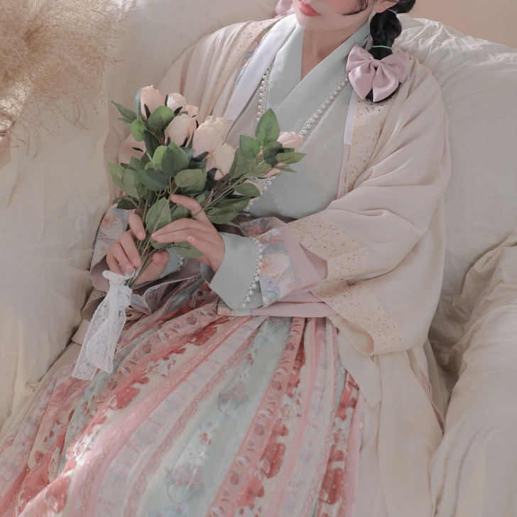 出汉服下裙百迭裙褙子