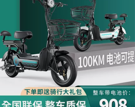 耀海电动车小型车新国标电动自行车48V代步...