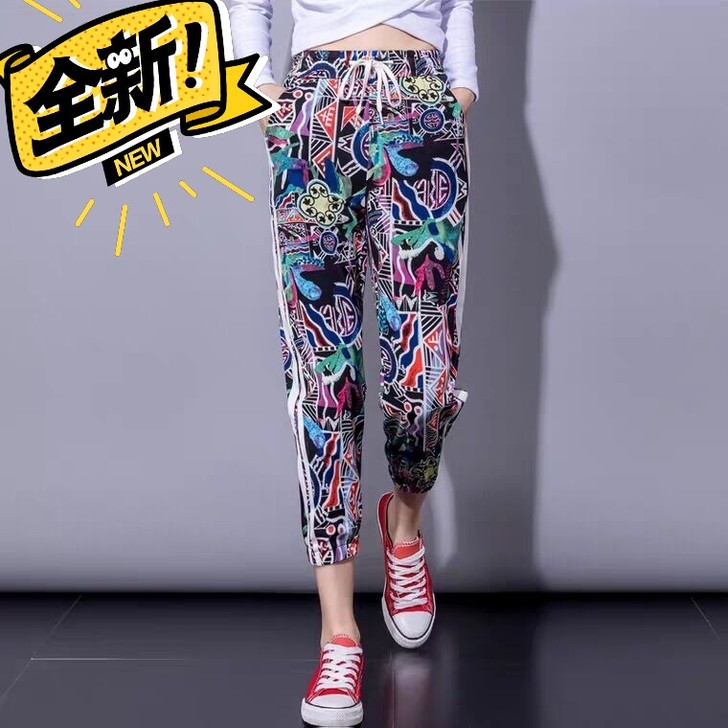 运动裤子女薄款休闲裤夏季新款宽松防蚊灯笼裤...