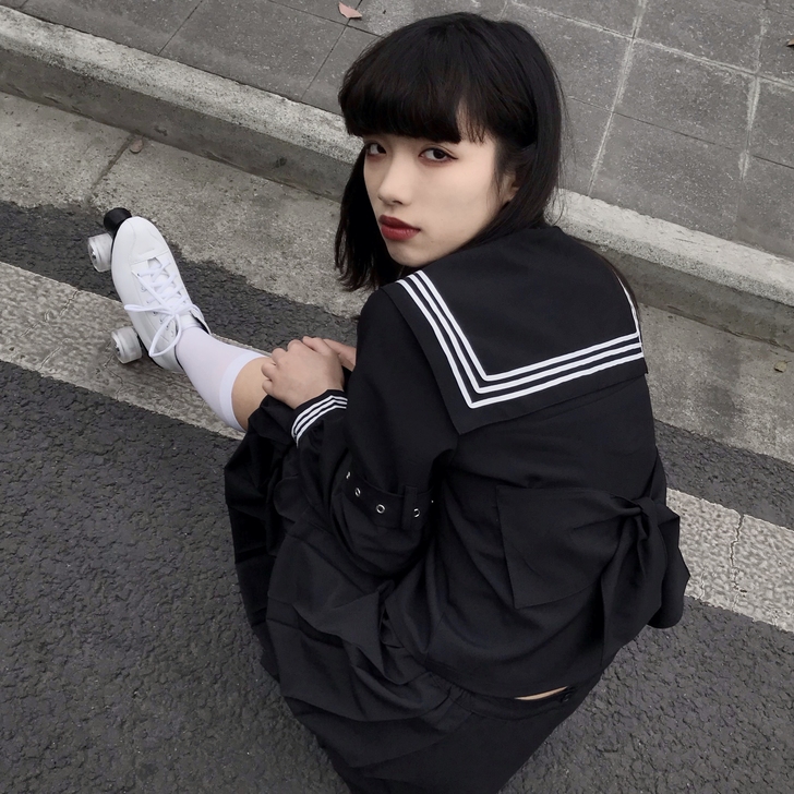 别动我课本！不良版jk制服长袖上衣s码，宽...