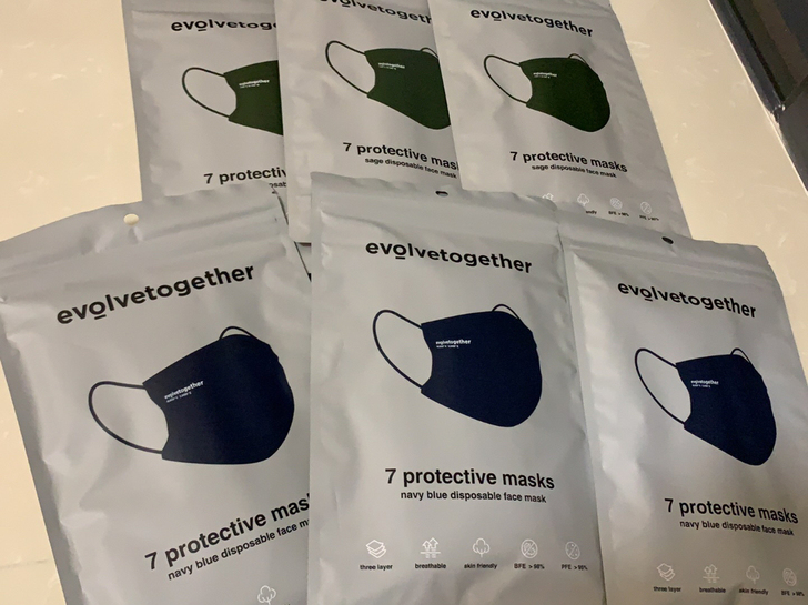 evolvetoghther七片装口罩！蓝...