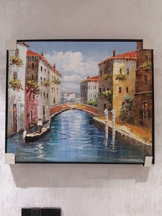 买画芯送画框 全新手绘油画作品  威尼斯