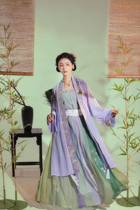 素羽华裳【踏莎行】原创汉服女宋制褙子对襟长...