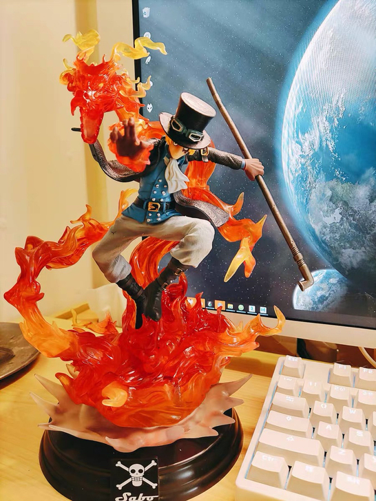 超大 海贼王GK 火焰火龙萨博 雕像 盒装...