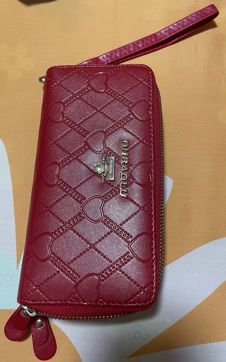 【全新】都宝路，双层牛皮钱包，正红色，超多...