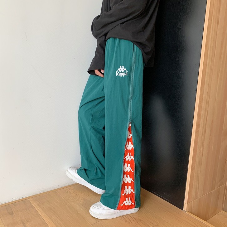 Kappa卡帕背靠背春夏宽松休闲裤男女情侣...