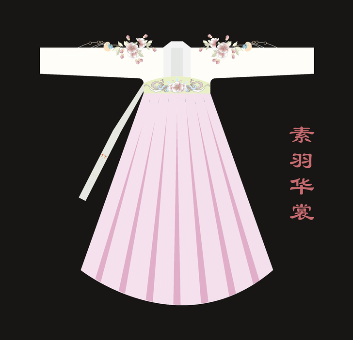 素羽华裳原创传统汉服女齐胸襦裙改良汉服齐胸...