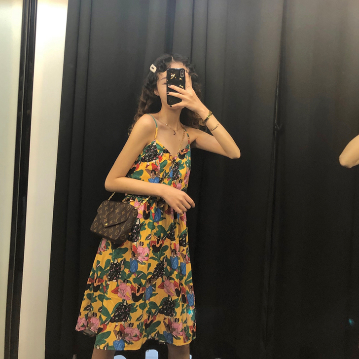 很仙的连衣裙桔梗初恋小个子仙女裙chic温...