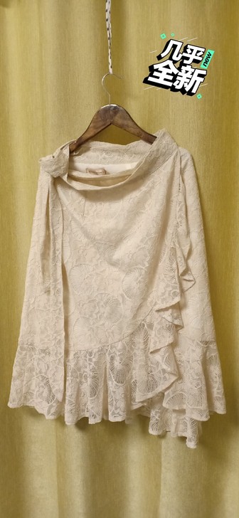 重工蕾丝裙(裙长75cm,1片围成 ) 杏...