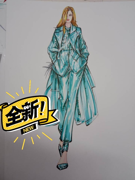 服装效果图完整稿，有现稿，也可约稿。