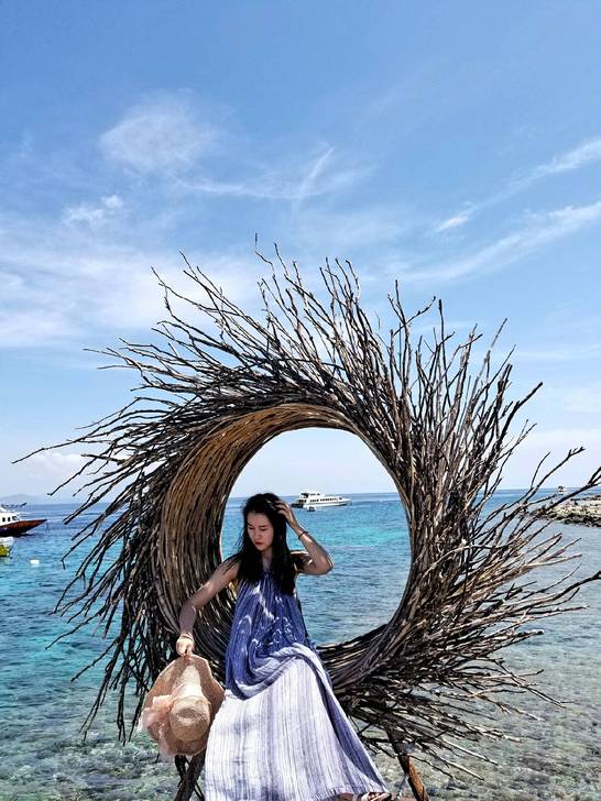 度假长裙，吊带海边长裙，棉麻非常舒适很好穿...