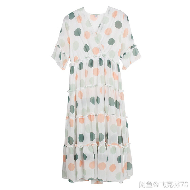 夏装雪纺连衣裙短袖