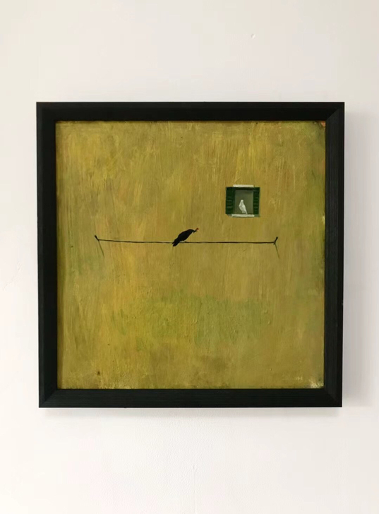 《黑与白》油画作品