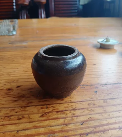 清代水盂，高6.5口径5.5品相如图保真包...