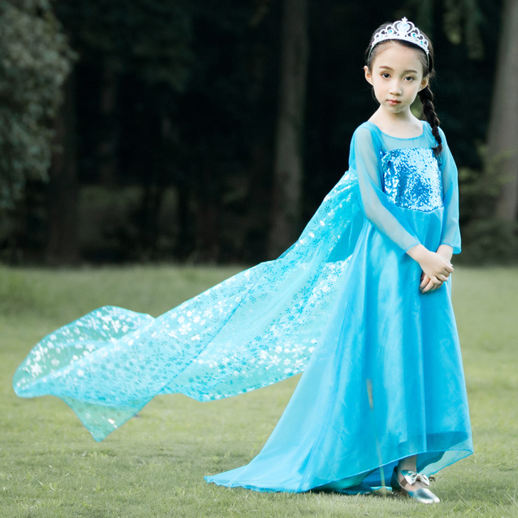 【双品节】爱莎冰雪公主裙奇缘白雪苏菲亚女童...