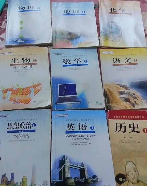 二手高一教材全套人教版高中必修1高一上册全...