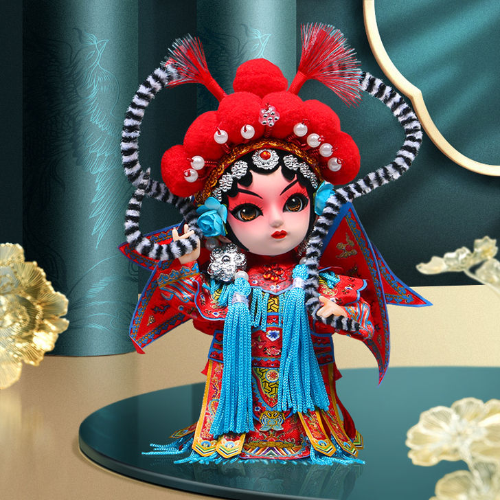 唐人坊京剧人偶古风娃娃手办工艺品 北京绢人...