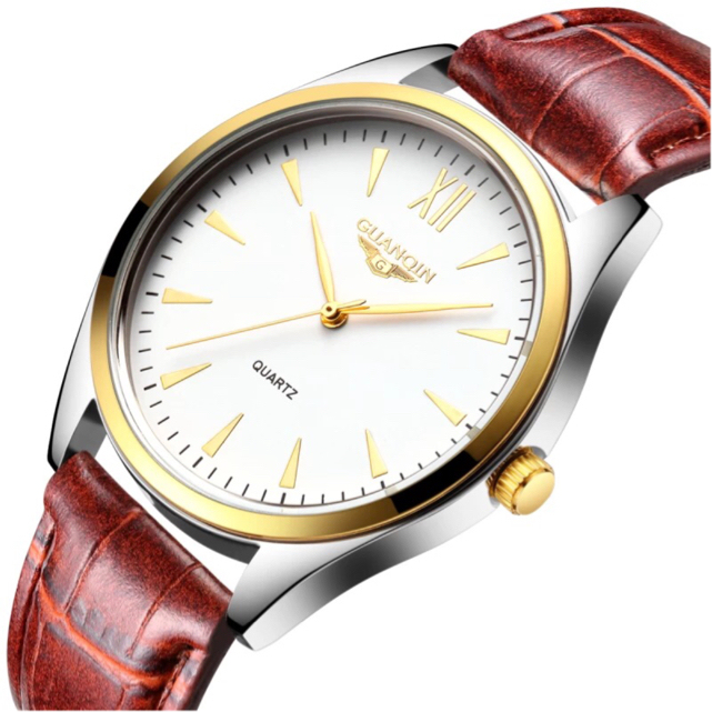 冠琴正品 超薄男士商务手表防水石英表