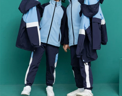 中小学生校服冲锋衣套装冬季儿童班服三件套定...