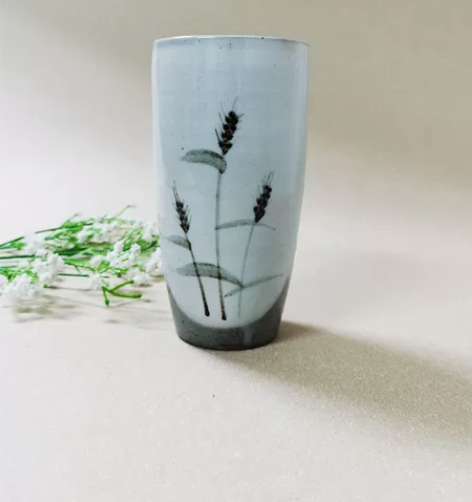 日本回流 丹波烧 延年窑 手绘啤酒杯 闻香...