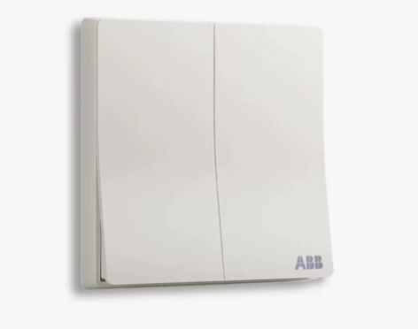 ABB插座无框轩致雅典白二开双控AF126...