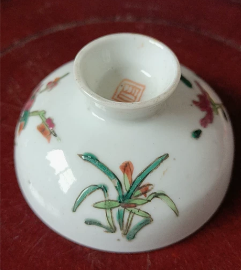 清代盖碗盖子，全品，釉水花色一流，非常漂亮...