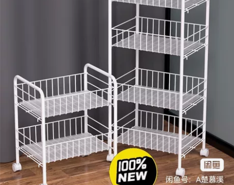 厨房架子置物架蔬菜篮子移动宿舍收纳架零食储...